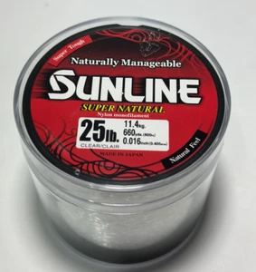 Sunline Super Natural Monofilamento - Bobina da 660 iarde 25 libbre. - Foto 1 di 1