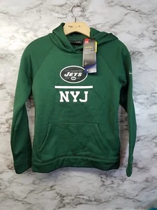 Under Armour Boys New York Jets ColdGear  Hoodie Storm Youth Medium NWT - Picture 1 of 3