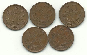 LOT 5 PORTUGAL 50 CENTAVOS COIN-1970,1971,1972,1974,1978-FEB082 - Picture 1 of 2