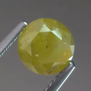 Diamanti sciolti 2,15 carati 7,5 mm rotondi non trattati gialli terra naturale estratti - Foto 1 di 5