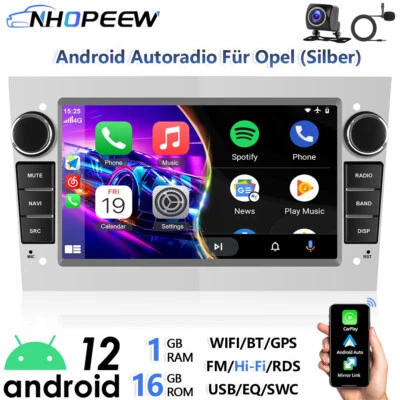 DAB+ Android Kabellos Carplay GPS Navi Für Opel Astra H Corsa D Zafira Autoradio - Bild 1 von 4