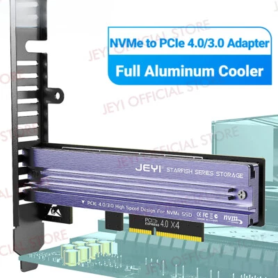 M.2 NVME to PCIe 4.0 3.0 Adapter With Aluminum SSD Heatsink, NVMe 64Gbps - Image 1 of 4