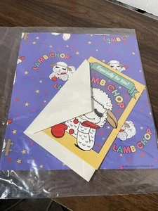 Lambchop 1993 Wrapping Paper And Card Unused Lamb Chop 90s VTG Shari Lewis Inc - Picture 1 of 7