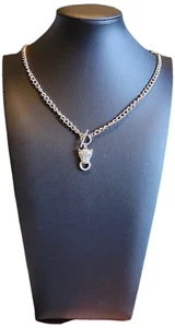 Collar de eslabones de palanca - tono verde/plateado - Imagen 1 de 2