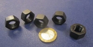 Stainless Black Oxide Hex Nut, RH  7/16"-20 x 11/16" W x 3/8" Height - 20 Pcs - Picture 1 of 16