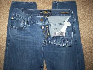 LUCKY BRAND medium 1 AUTHENTIC SKINNY mens BUTTON FLY jeans sz 28 x 32 FREE SHIP - Picture 1 of 8
