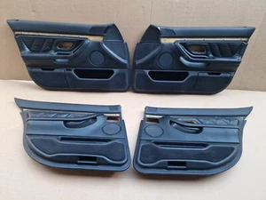 ⭐BMW E38 FL Black Leather Interior Front +Rear Door cards / Panels set 740i 730i - Picture 1 of 23
