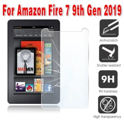 New Tempered Glass Screen Protector For Amazon Fire 7 7th Gen 2017 /9th Gen 2019 - Image 1 of 4