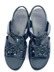 SAS Sunburst schwarze Lackleder-Sandalen Daisy Tripad Komfort 7,5 - Bild 1 von 17
