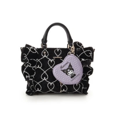 SAMANTHA VEGA Kuromi Anniversary Collection Frill Handbag Black w/Pouch New - Image 1 of 4