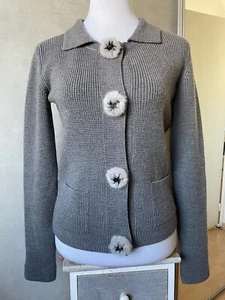 CHRISTIAN DIOR Wollweste mit Visonfell. Größe 38 - Bild 1 von 6
