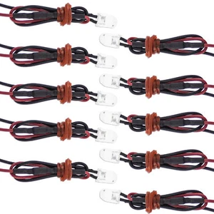 with inline resistor Red Motorcycle Turn Signal 10x 12v 5mm LED Diode Display - Picture 1 of 3