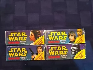 Complete Set 1977 STAR WARS Sealed Bubble Gum Packs Han Leia Darth Luke - Picture 1 of 7