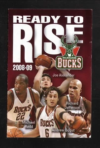 Milwaukee Bucks--Redd--Bogut--Jefferson-2008-09 Pocket Schedule-Ticket Plan Back - Picture 1 of 2