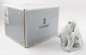 Lladro Daisa 6745 Artic Family Eisbär mit 2 Jungen glasierte Oberfläche Juan Huerta - Bild 1 von 13