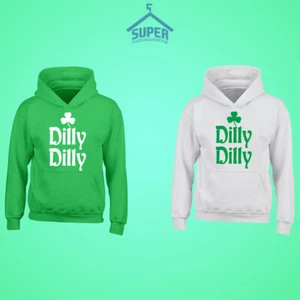Felpa con cappuccio unisex St. Patrick's Day Dilly Dilly CLOVER festa irlandese trifoglio irlandese - Foto 1 di 4