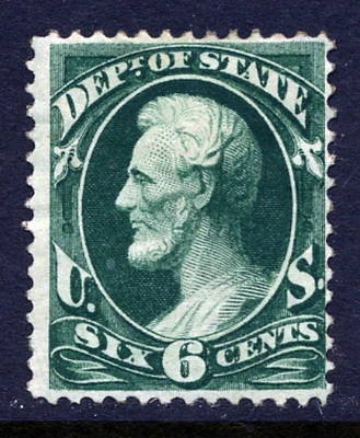 Bigjake: #O60, 6 cent Dept. of State Official,   OG-HR - Image 1 of 2