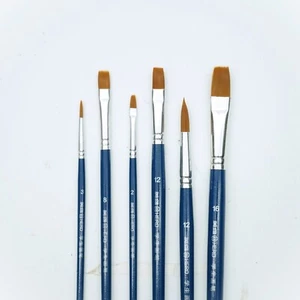 2 paquetes de 10 pinceles de pintura artística gouache acrílico acuarela cabeza redonda plana artista - Imagen 1 de 7