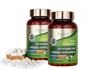 2 PACK Zooone Lutein Eye Vitamins Zeaxanthin to Support Eye Health - Picture 1 of 10