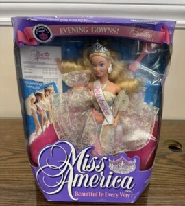 Kenner Miss America 1991 Evening Gown JUSTINE Barbie Size Doll - Picture 1 of 12
