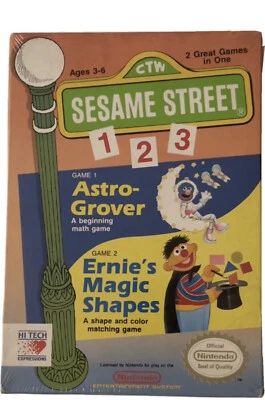 SESAME STREET 123 ASTRO-GROVER ERNIE'S MAGIC SHAPES NINTENDO MADE IN JAPAN 1988 - Image 1 of 4