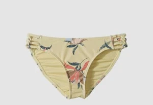 $49 O'Neill Kids Girl's Yellow Floral Bikini Bottom Hipster Swimwear Size 7 - Picture 1 of 1