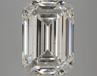 Lab Grown 6.32 Ct EMERALD Cut IGI Certified CVD Diamond G Color SI1 Clarity - Image 1 of 4