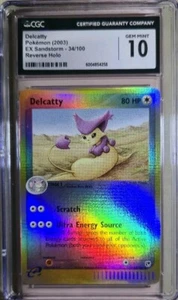 Delcatty 34 Sandstorm Reverse Holo EX Sandstorm CGC 10 Gem Mint PSA BGS - Picture 1 of 2