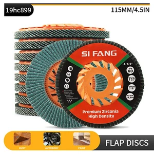 4-1/2" X 7/8" Zirconia Flap Disc 4.5" Angle Grinder Sanding Wheel 60-320 Grit - Picture 1 of 8
