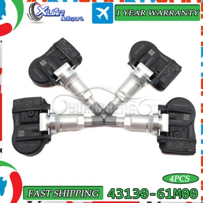 Sensor de presión de neumáticos 43130-61M00 4x TPMS para Suzuki Swift SX4 Alto Baleno Jimny Foto 1 de 4
