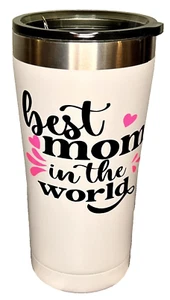 Mother’s Day Gift Best Mom Tumbler Stainless Steel Travel Mug & Lid 20 oz - Picture 1 of 8