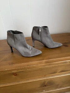 Sam & Libby Gray Suede Booties SZ 9 - Picture 1 of 6