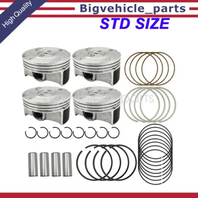 STD Engine Piston w/ Rings Kits For 11-18 Chevy Sonic Cruze Limited Aveo 1.8L Foto 1 de 4