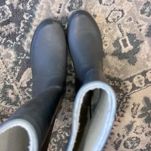 Boots Women’s Size 9 Hurricane Wellies Unisex Rain Norty Gray 13” High #e26 - Picture 1 of 13
