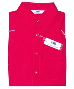 Blusa Fruit of the Loom Larga XXL Roja Easy Care Dama-Ajuste Camisa Poplin Mujer Camisa - Imagen 1 de 1