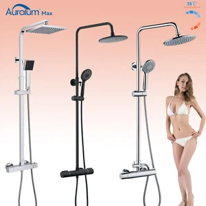 Duschsystem Duschset Regendusche Handbrause Thermostat Edelstahl Duscharmatur - Bild 1 von 67