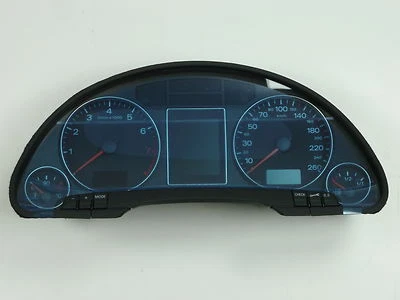 Original A4 B6, B7 8E Kombiinstrument Farb FIS Tacho 8E0920932N BENZIN 260 KM/H - Bild 1 von 2