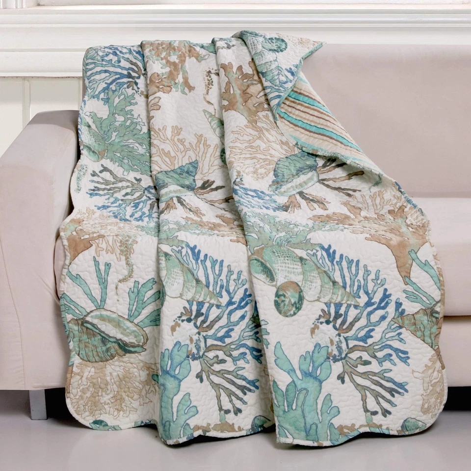 GL-1810ATHR Atlantis Throw Blanket 50x60-inch Jade