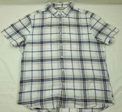 F&F CAMISA HOMBRE MANGA CORTA LINO ALGODÓN TALLA L EN MUY BUENA CONDICIÓN s - Imagen 1 de 4