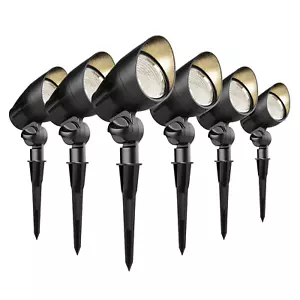 Low Voltage Flood/Spotlights 6 Pack Halogen for Garden Landscape Light - Picture 1 of 8