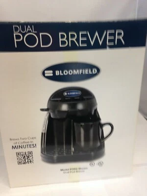 Bloomfield Cafetera Dos Tazas Doble Cápsula 4K-POD2 Negra Nueva Foto 1 de 4
