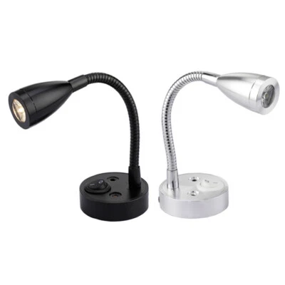 Luz LED RV Tubo Flexible Joyería Foco Dormitorio Lámpara de Lectura Interruptor DC 12V Foto 1 de 4