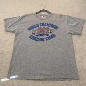 Vintage 2000 Logo Athletic 1908 World Champions Chicago Cubs Grey Size Large - Picture 1 of 6