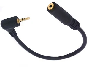 2.5mm 4 Pole Gold Plated Headphone Audio Cable | Male to Female | 0.2m - Picture 1 of 6