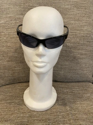 Solar Comfort POLARIZED Black Half Rim Wrap Sunglasses - Image 1 of 4