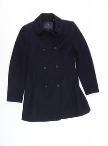 Jack Wills Women's Black Pea Coat Size 10 - Picture 1 of 12