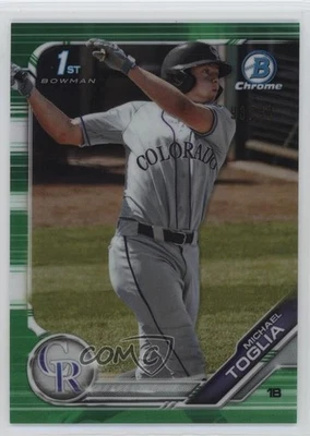 2019 Bowman Draft Chrome Green Refractor /99 Michael Toglia #BDC-64 - Image 1 of 2