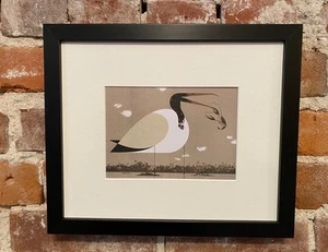 Tarjeta de arte enmarcada de ibis de madera Charley Harper - Imagen 1 de 1