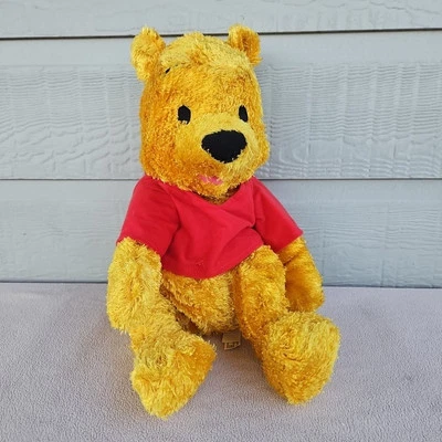 Disney Winnie The Pooh Bear Plush 18" Stuffed Fisher-Price Mattel 2002 VTG - Image 1 of 4