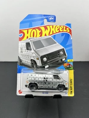 Hot Wheels 2023 Mainline ZAMAC HW Art Cars '70s Van Silver #16 - Image 1 of 4